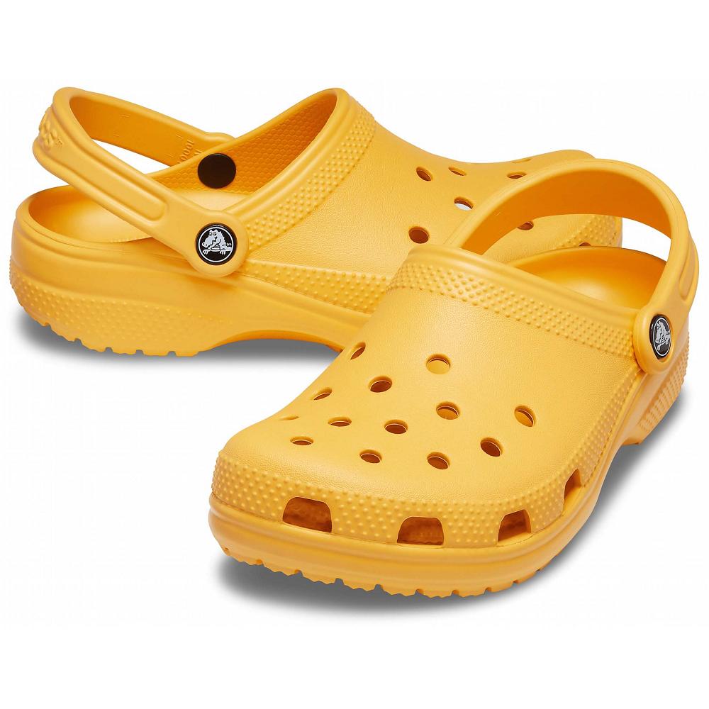 Gold Men's Crocs Classic Clogs | NZ 0834WNBY